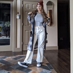 Hollister ultra high rise dad pants khakis chinos